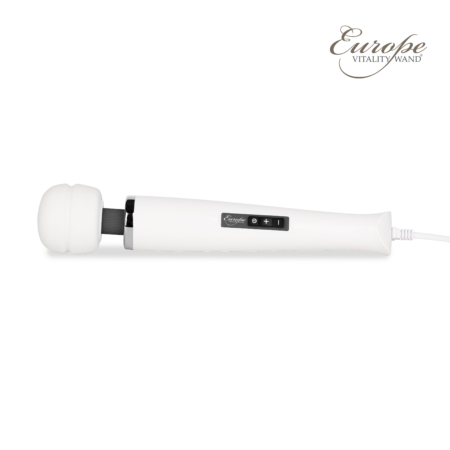 Vista completa del producto Europe Vitality Wand con cable de 2,4 m y cabezal de silicona suave