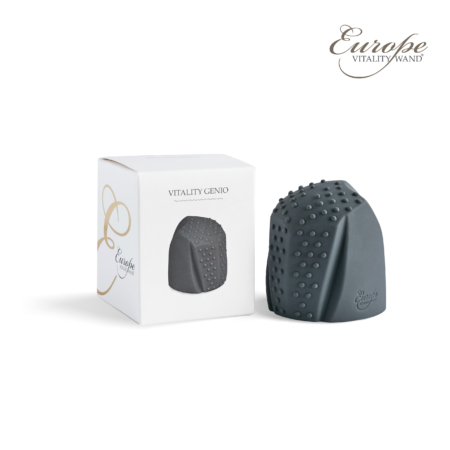 Vitality Genio silicone attachment shown with its retail box